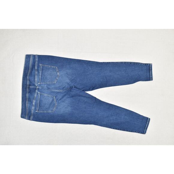 Torrid Plus Size 12 Blue Distressed Feel The Fit Super Soft Denim Jeggings - Picture 3 of 8